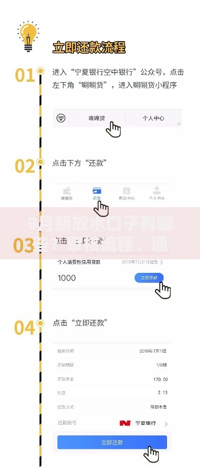 9月新放水口子有哪些？审核流程、通过率、利率全解析