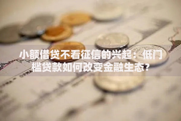 小额借贷不看征信的兴起：低门槛贷款如何改变金融生态？