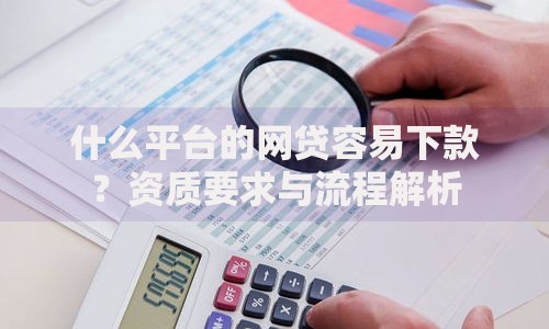 什么平台的网贷容易下款？资质要求与流程解析