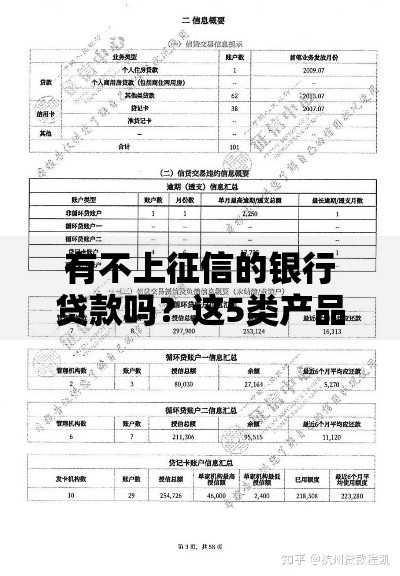 有不上征信的银行贷款吗？这5类产品合规借贷不上信用报告