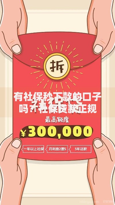 有社保秒下款的口子吗？社保贷款正规渠道解析