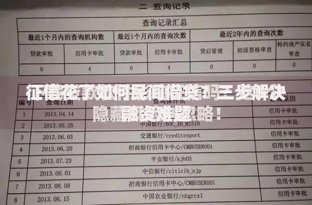 征信花了如何民间借贷？三步解决融资难题