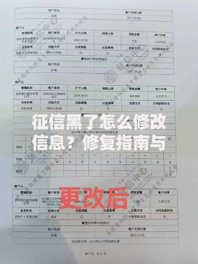 征信黑了怎么修改信息？修复指南与贷款申请技巧