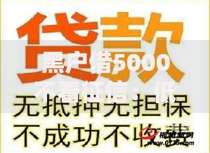黑户借5000不看征信：低门槛贷款申请全攻略
