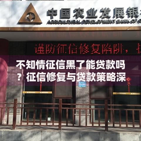 不知情征信黑了能贷款吗？征信修复与贷款策略深度解析