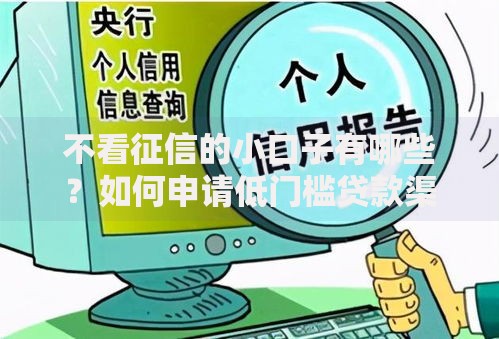 不看征信的小口子有哪些？如何申请低门槛贷款渠道