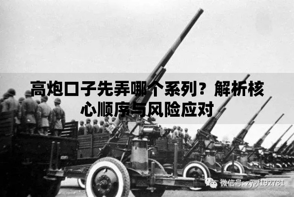 高炮口子先弄哪个系列？解析核心顺序与风险应对