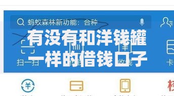 有没有和洋钱罐一样的借钱口子如何选择
