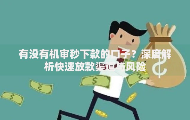 有没有机审秒下款的口子？深度解析快速放款渠道与风险