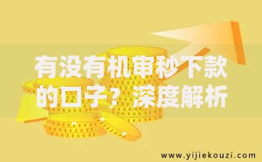 有没有机审秒下款的口子？深度解析快速放款渠道与风险