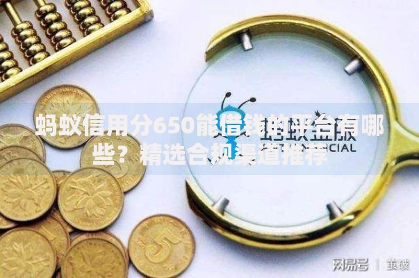 蚂蚁信用分650能借钱的平台有哪些？精选合规渠道推荐