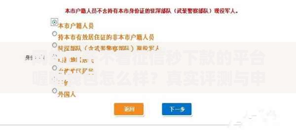 网贷口子不看征信秒下款的平台喔喔钱包怎么样？真实评测与申请指南