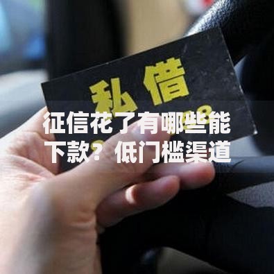 征信花了有哪些能下款？低门槛渠道深度解析