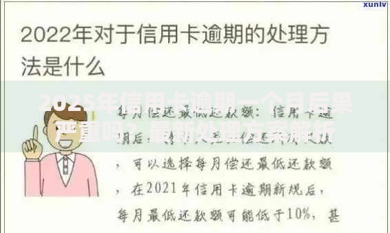 2025年信用卡逾期一个月后果严重吗？最新处理方案解析