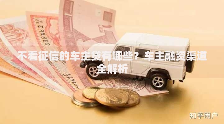 不看征信的车主贷有哪些？车主融资渠道全解析