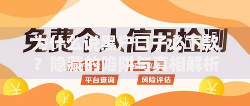 为什么说黑户口子必下款？隐藏的陷阱与真相解析
