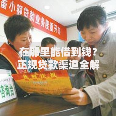 在那里能借到钱？正规贷款渠道全解析