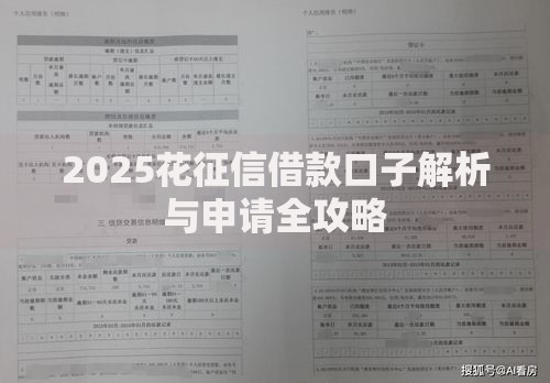 2025花征信借款口子解析与申请全攻略
