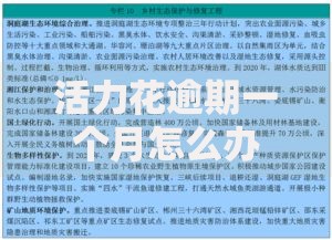 活力花逾期一个月怎么办？全面解析应对策略与修复指南