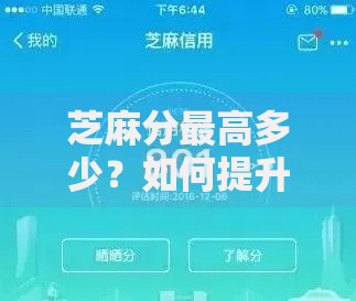 芝麻分最高多少?如何提升信用分实现高效贷款 芝麻分最高多少?如何提升信用分实现高效贷款