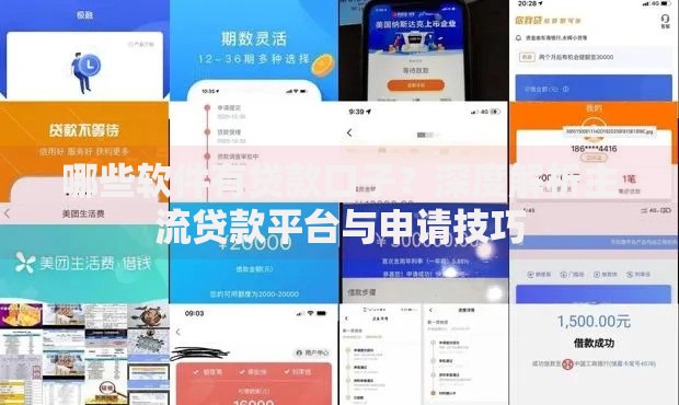 哪些软件有贷款口子？深度解析主流贷款平台与申请技巧