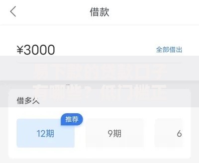 易下款的贷款口子有哪些？低门槛正规平台全面解析