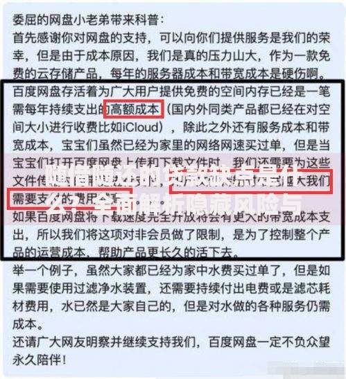 随借随还的贷款缺点是什么？全面解析隐藏风险与使用限制