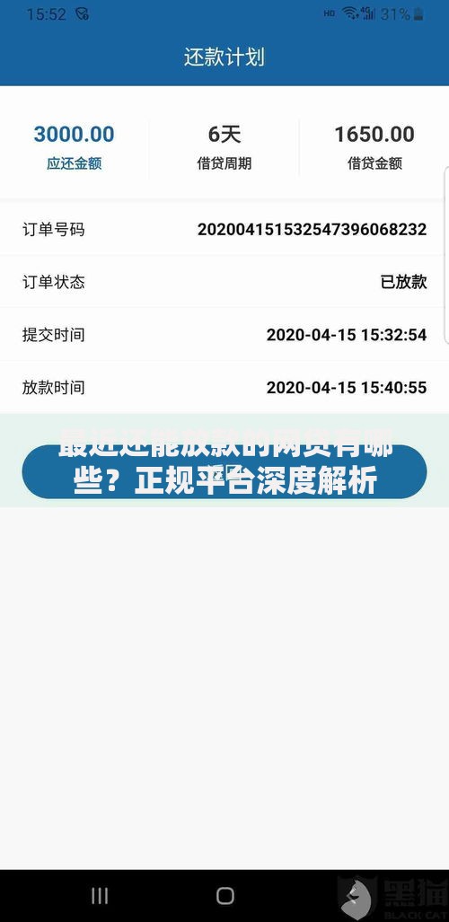 最近还能放款的网贷有哪些？正规平台深度解析