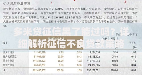 多米贷征信黑了能过吗？详细解析征信不良贷款策略