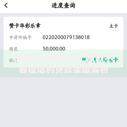借款10000元马上放款不看征信的贷款渠道解析