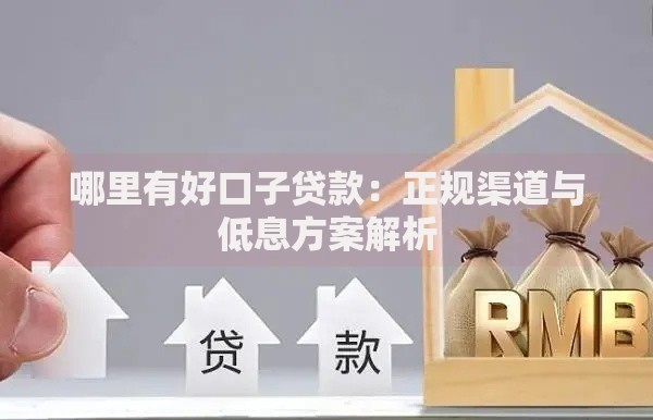 哪里有好口子贷款：正规渠道与低息方案解析