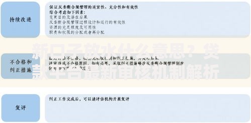 新口子放水什么意思？贷款平台最新审核机制解析