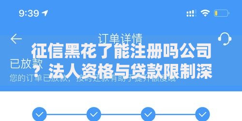 征信黑花了能注册吗公司？法人资格与贷款限制深度解析