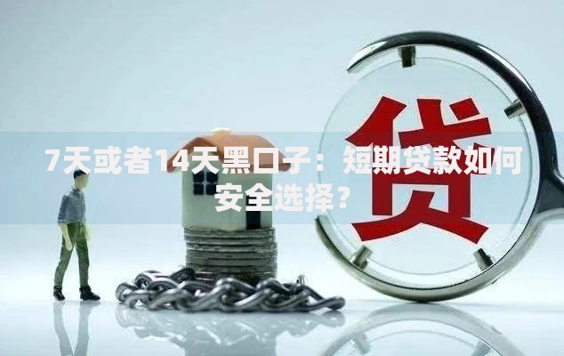 7天或者14天黑口子：短期贷款如何安全选择？