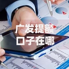 广发提额口子在哪里？最新申请渠道与技巧解析