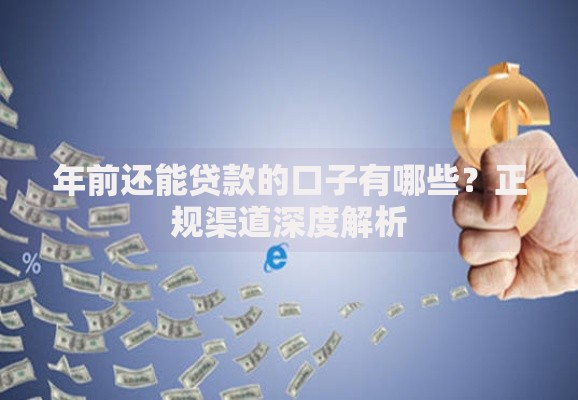 年前还能贷款的口子有哪些？正规渠道深度解析