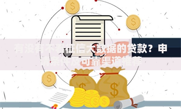 有没有不看征信大数据的贷款？申请条件及可靠渠道推荐