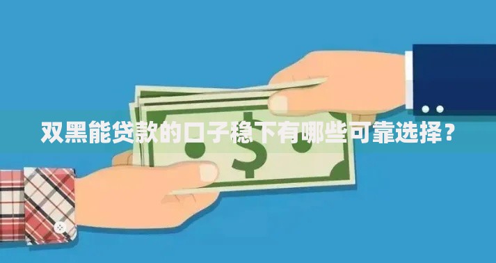 双黑能贷款的口子稳下有哪些可靠选择？