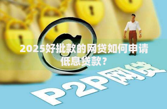 2025好批款的网贷如何申请低息贷款？