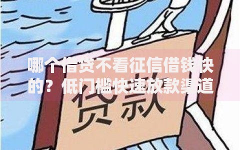 哪个借贷不看征信借钱快的？低门槛快速放款渠道解析