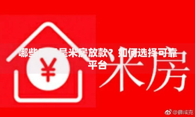 哪些口子是米房放款？如何选择可靠平台