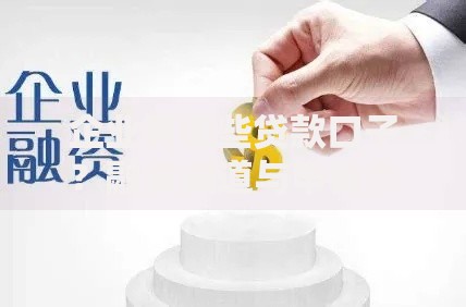 企业有哪些贷款口子？融资渠道与申请条件全解析