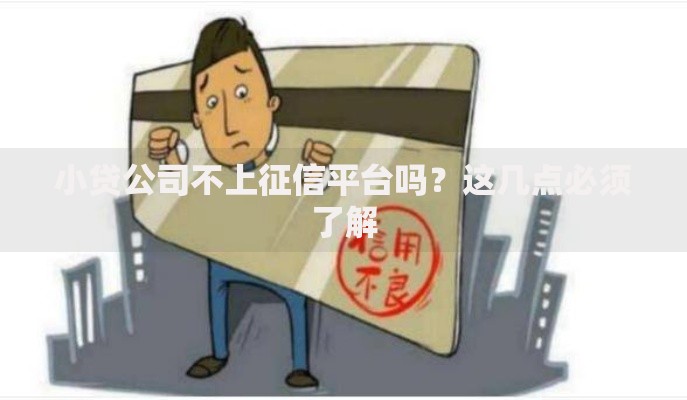 小贷公司不上征信平台吗？这几点必须了解