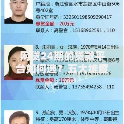 网贷24期的贷款平台如何选？五大维度全面解析