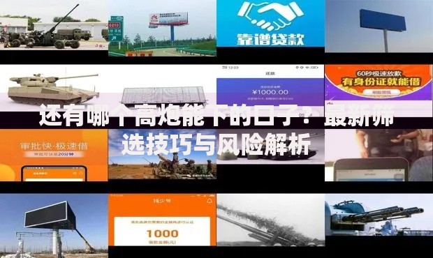 还有哪个高炮能下的口子？最新筛选技巧与风险解析