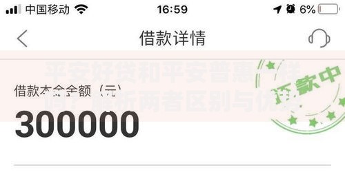 平安好贷和平安普惠一样吗？解析两者区别与优势