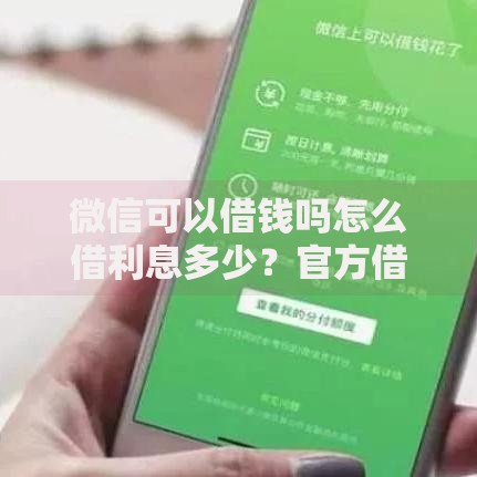 微信可以借钱吗怎么借利息多少？官方借贷渠道解析