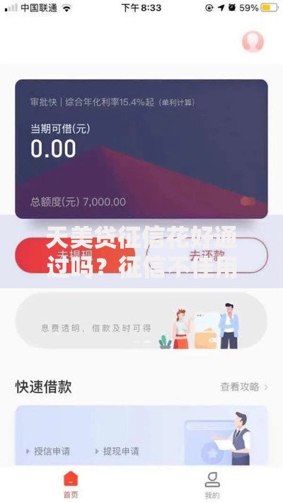 天美贷征信花好通过吗？征信不佳用户申请攻略