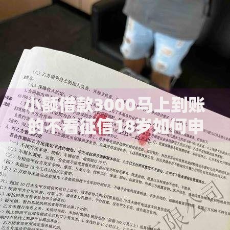 小额借款3000马上到账的不看征信18岁如何申请？条件详解