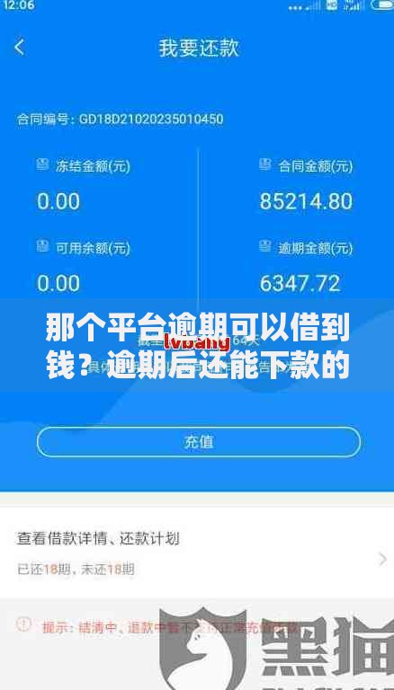 那个平台逾期可以借到钱？逾期后还能下款的渠道解析